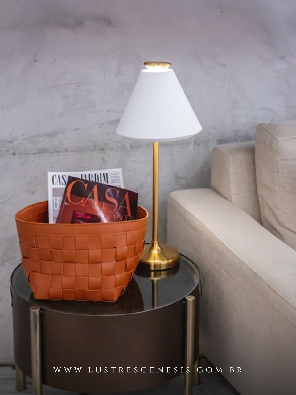 Abajur de Mesa Sofisticado Piccolo 1xE27 Bella Light